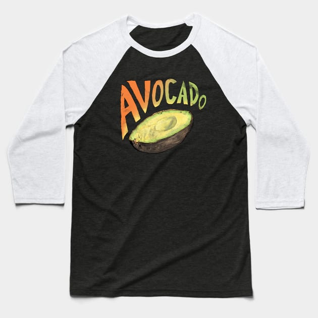 Avocado (Grunge Edition) Baseball T-Shirt by KColeman